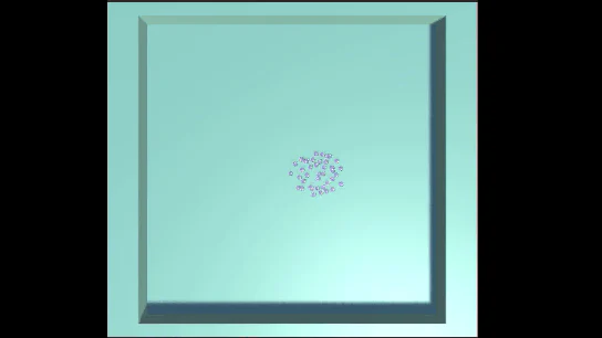Simulation of robot-swarm area coverage