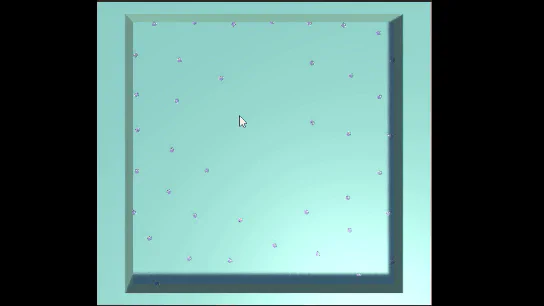 Simulation of robot-swarm shape formation with environmental constraints