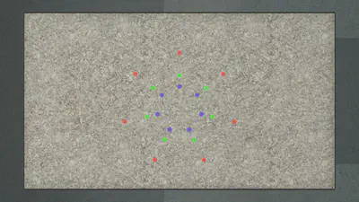 First-person view of the target-selection task in Virtual Reality.